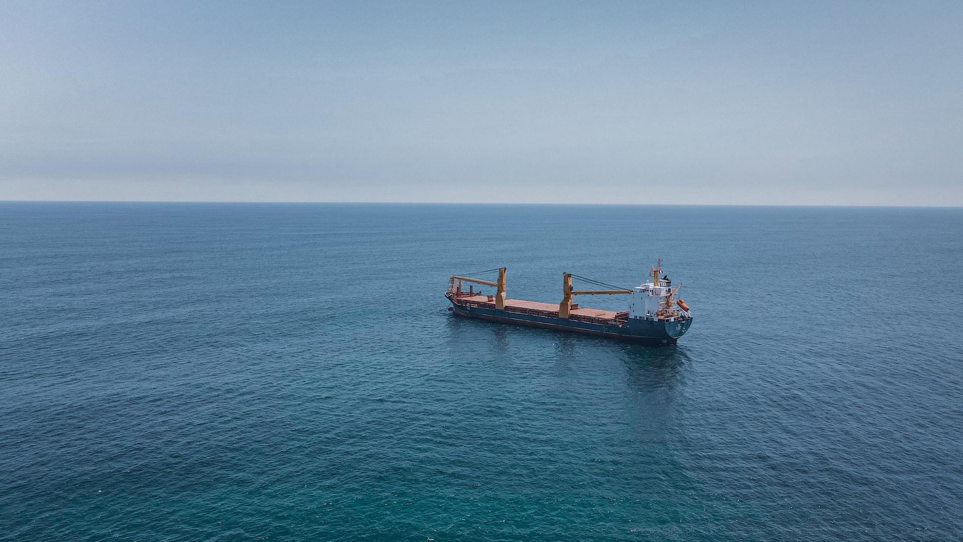 Barge at sea